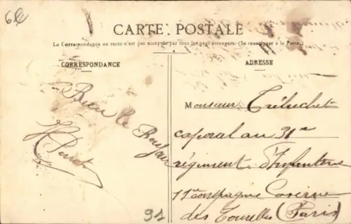 Ak La Ferté Alais Essonne, Teilansicht, Kirche