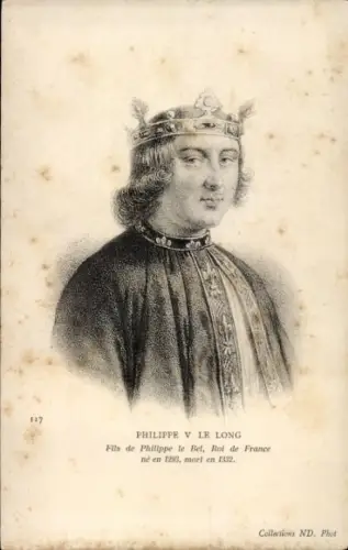 Ak König Philipp V., Portrait