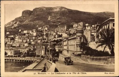 Ak Monaco, La Condamine und Tête de Chien