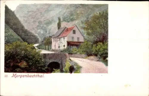 Ak Trechtingshausen b. Bingen, Morgenbachthal, Straße, Haus
