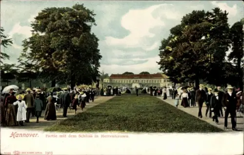 Ak Herrenhausen Hannover in Niedersachsen, Schloss Herrenhausen