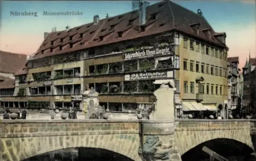 Ak Nürnberg in Mittelfranken, Museumsbrücke