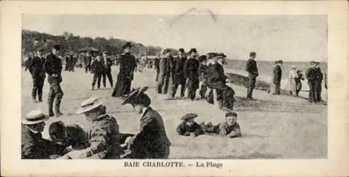 Ak Grahamlands Australien, Charlotte Bay, Strandleben