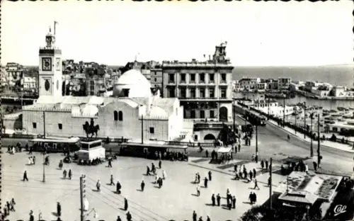 CPA Alger Alger Algérie, Place de Gouvernement, Mosquee Djama-Djedid