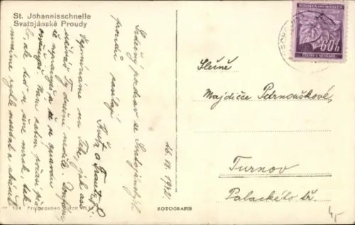 Ak Mittelböhmen, Sankt Johannesschnelle