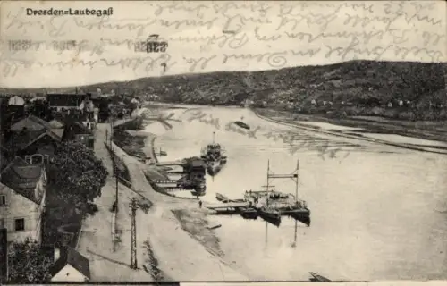 Ak Dresden Laubegast, Panorama