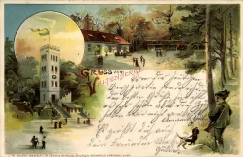 Litho Neukirch in der Lausitz, Valtenberg, Aussichtsturm, Jäger