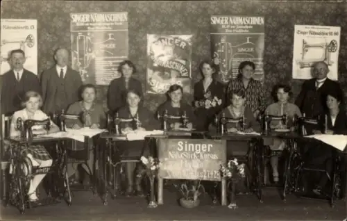 Ak Mylau Reichenbach im Vogtland, Näh-Stickkurs, Singer Nähmaschinen