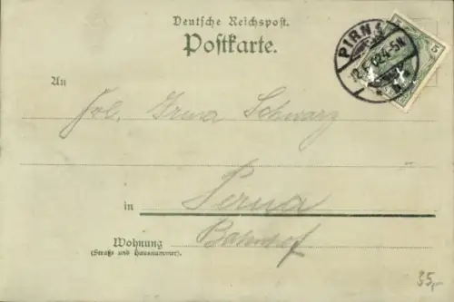 Litho Pirna an der Elbe, Carolabad