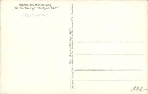 Ak Stuttgart in Württemberg, Werkbund-Ausstellung, Die Wohnung, 1927