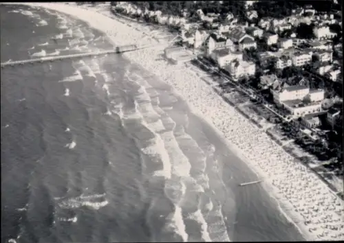 Foto Ostseebad Binz auf Rügen, Fliegeraufnahme, Strand, Seebrücke