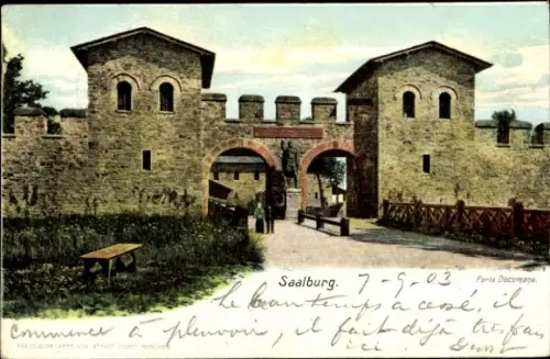 Ak Bad Homburg vor der Höhe, Römerkastell Saalburg, Porta Decumana