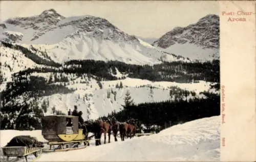 Ak Chur Kanton Graubünden, Arosa, Pferdeschlitten