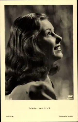 Ak Schauspielerin Maria Landrock, Portrait, Profilansicht, Tobis Film, Ross Verlag A 3309 2