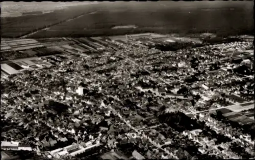 Ak Pfungstadt Hessen, Luftaufnahme von  Häuser, Straßen, Landwirtschaftsfläche