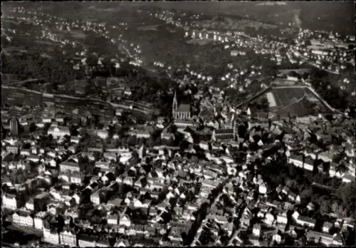 Ak Esslingen am Neckar, Luftaufnahme von Esslingen, Stadtansicht, Neckar