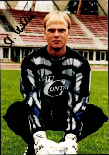 Autogrammkarte Fußballer S. Klaus, FC Rot-Weiß Erfurt, Autogramm