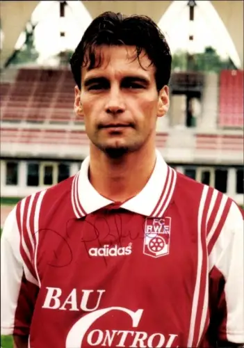 Autogrammkarte Fußballer D. Pfitzner, FC Rot-Weiß Erfurt, Autogramm