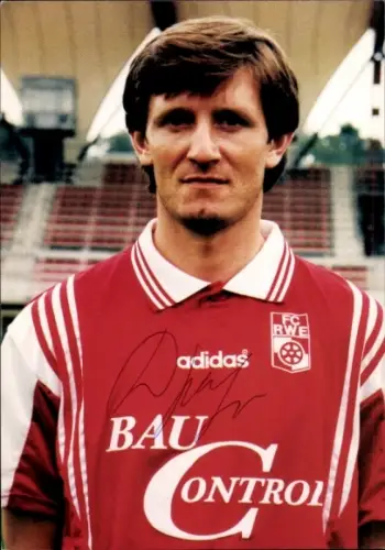 Autogrammkarte Fußballer J. Dragunow, FC Rot-Weiß Erfurt, Autogramm