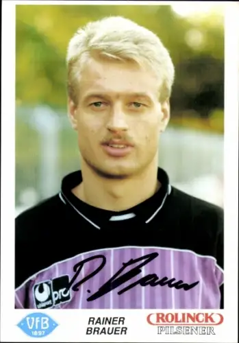 Autogrammkarte Fußballer Rainer Brauer, VfB Oldenburg, Autogramm