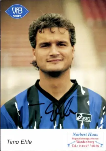 Autogrammkarte Fußballer Timo Ehle, VfB Oldenburg, Autogramm