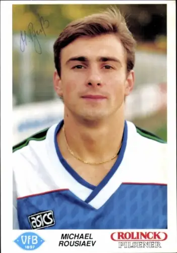 Autogrammkarte Fußballer Michael Rousiaev, VfB Oldenburg, Autogramm