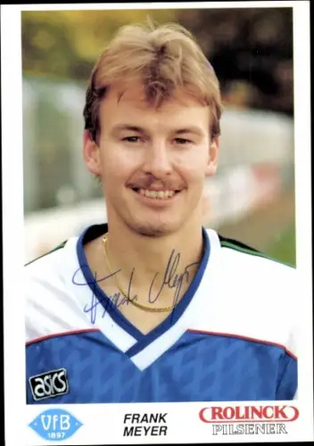 Autogrammkarte Fußballer Frank Meyer, VfB Oldenburg, Autogramm