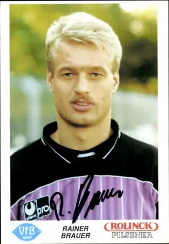 Autogrammkarte Fußballer Rainer Brauer, VfB Oldenburg, Autogramm
