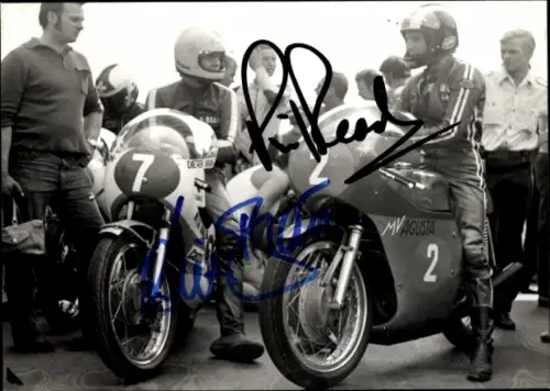 Foto Motorrennsport, Motorradrennfahrer, Yamaha, Autogramm