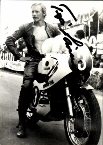 Foto Motorrennsport, Motorradrennfahrer, Yamaha, Autogramm