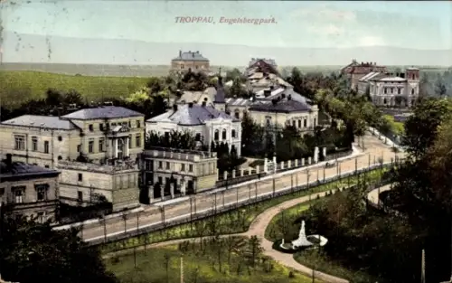 Ak Opava Troppau Region Mährisch Schlesien, Engelsbergpark