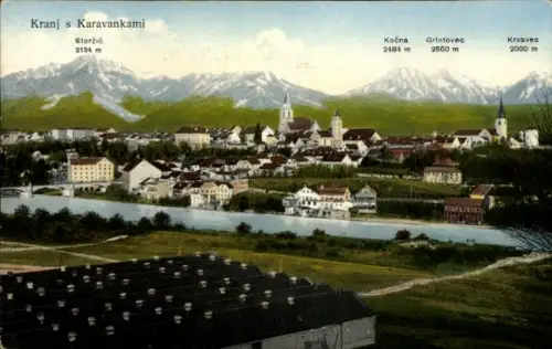 Ak Kranj Krainburg Slowenien, Gesamtansicht