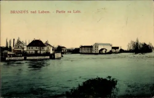 Ak Brandýs nad Labem Brandeis an der Elbe Mittelböhmen, Partie na Labi