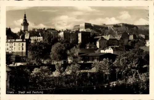 Ak Kłodzko Glatz Schlesien, Teilansicht, Festung