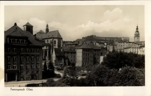 Ak Kłodzko Glatz Schlesien, Teilansicht