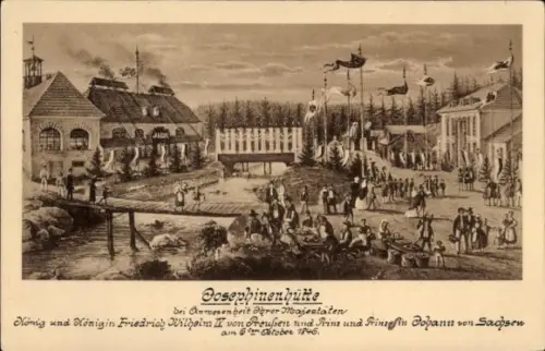 Ak Szklarska Poręba Schreiberhau Riesengebirge Schlesien, Josephinenhütte, König Friedrich Wilhelm