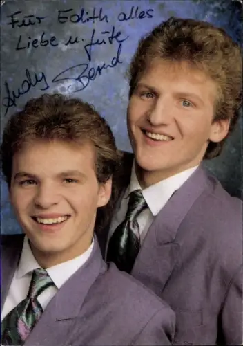 Autogrammkarte Sänger Andy und Bernd, Autogramm