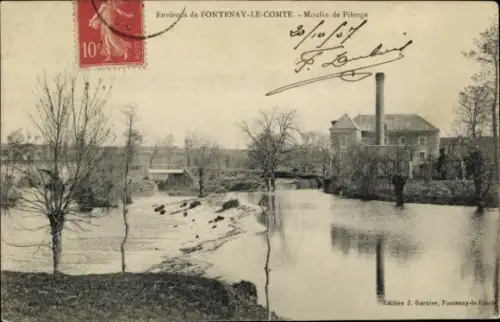 Ak Fontenay le Comte Vendée, Moulin de Pilorge