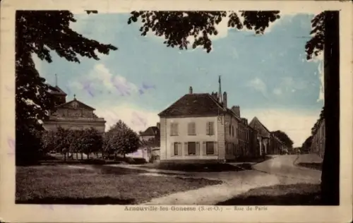 Ak Arnouville les Gonesse Val d'Oise, vue générale de la Rue de Paris 