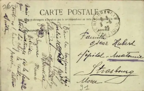 Ak Ris Orangis Essonne, Rathaus, Fahnen