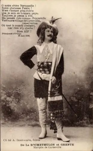 Ak Corneville sur Risle Eure, De la Rochethulon et Grente