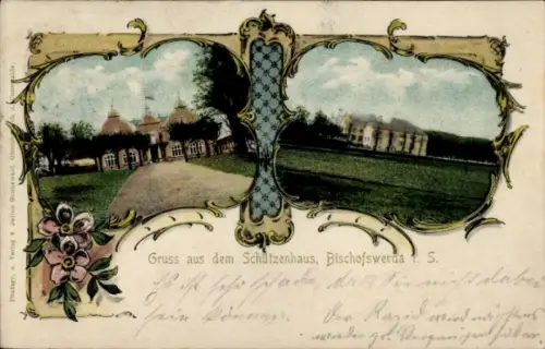 Passepartout Ak Bischofswerda in Sachsen, Schützenhaus