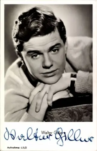 Ak Schauspieler Walter Giller, Portrait, Autogramm