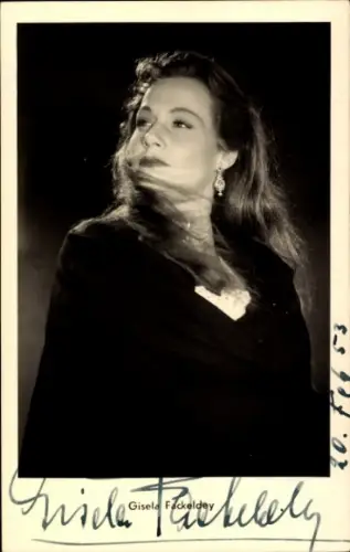 Ak Schauspielerin Gisela Fackeldey, Autogramm