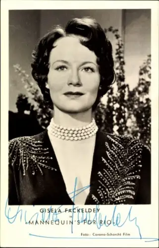 Ak Schauspielerin Gisela Fackeldey, Portrait, Autogramm