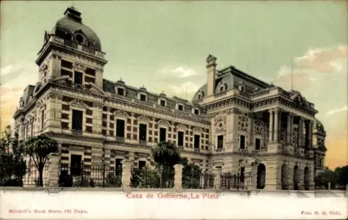 Ak La Plata Argentinien, Casa de Gobierno,  Gebäude im klassischen Stil, Foto I. G. Olds