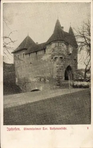 Ak Iphofen in Unterfranken, Einersheimer Tor, Außenansicht,  Architektur