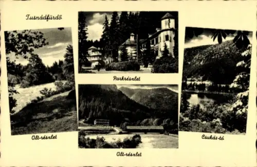 Ak Băile Tușnad Bad Tuschnad Rumänien, Csukas See, Schloss, Panorama