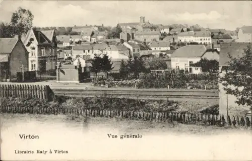 Ak Virton Wallonien Luxemburg,  Librarie Raty, allgemeine Ansicht