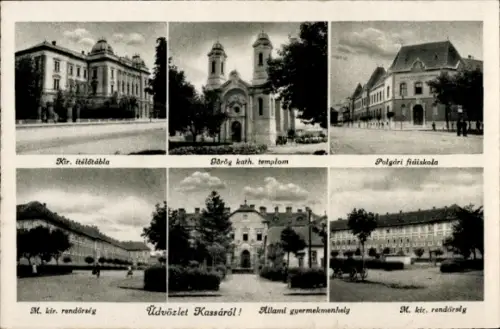 Ak Košice Kassa Kaschau Slowakei, Kirche, Schule
